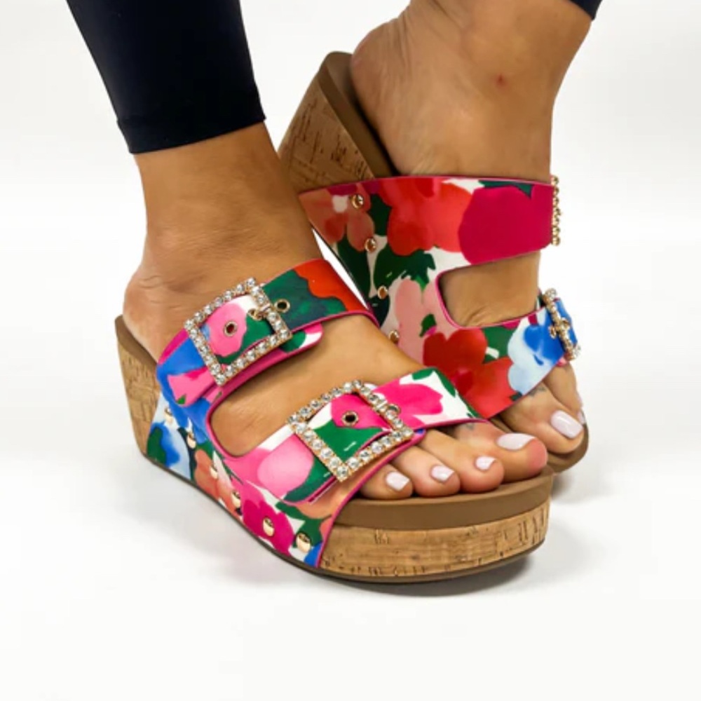 Corky's Floral Main Squeeze Sandals 10
